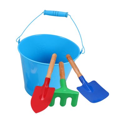 BUTIFULSIC Childrens Beach with Thick Iron Bucket and Small Shovel Outdoor Sand Digging Plaything for Colorful Summer Playthings for Backyard and Seaside Fun Random Color