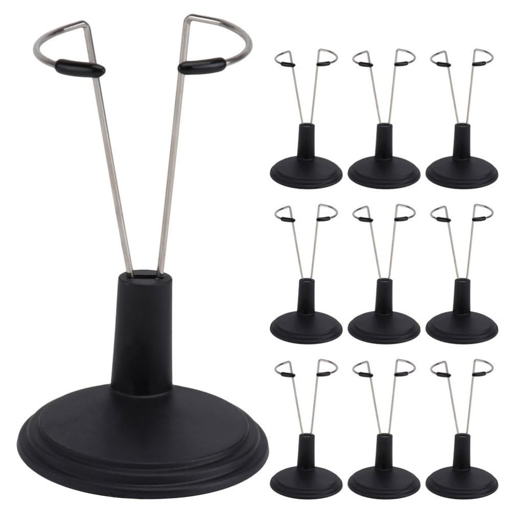Abaodam 10 Pcs Action Figure Stand - Doll Model Support Stand - Tabletop Adjustable Action Figure Holder Puppet Display Base for Home Decor