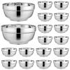 LUMINFLY Safe and Dishwasher Friendly Stainless Steel Insulated Toddler Bowls, 304, Space-Saving Design, Double-Walled Heat-Resistant, 20 Pieces, 11.5 Cm and 15 Cm view 1