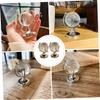 Alasum 2pcs Creative Mini Crystal Globes Desktop Ornaments with Strong Base Smooth Borosilicate Glass Decorative Globes for Home Office Store Desk Decor view 4