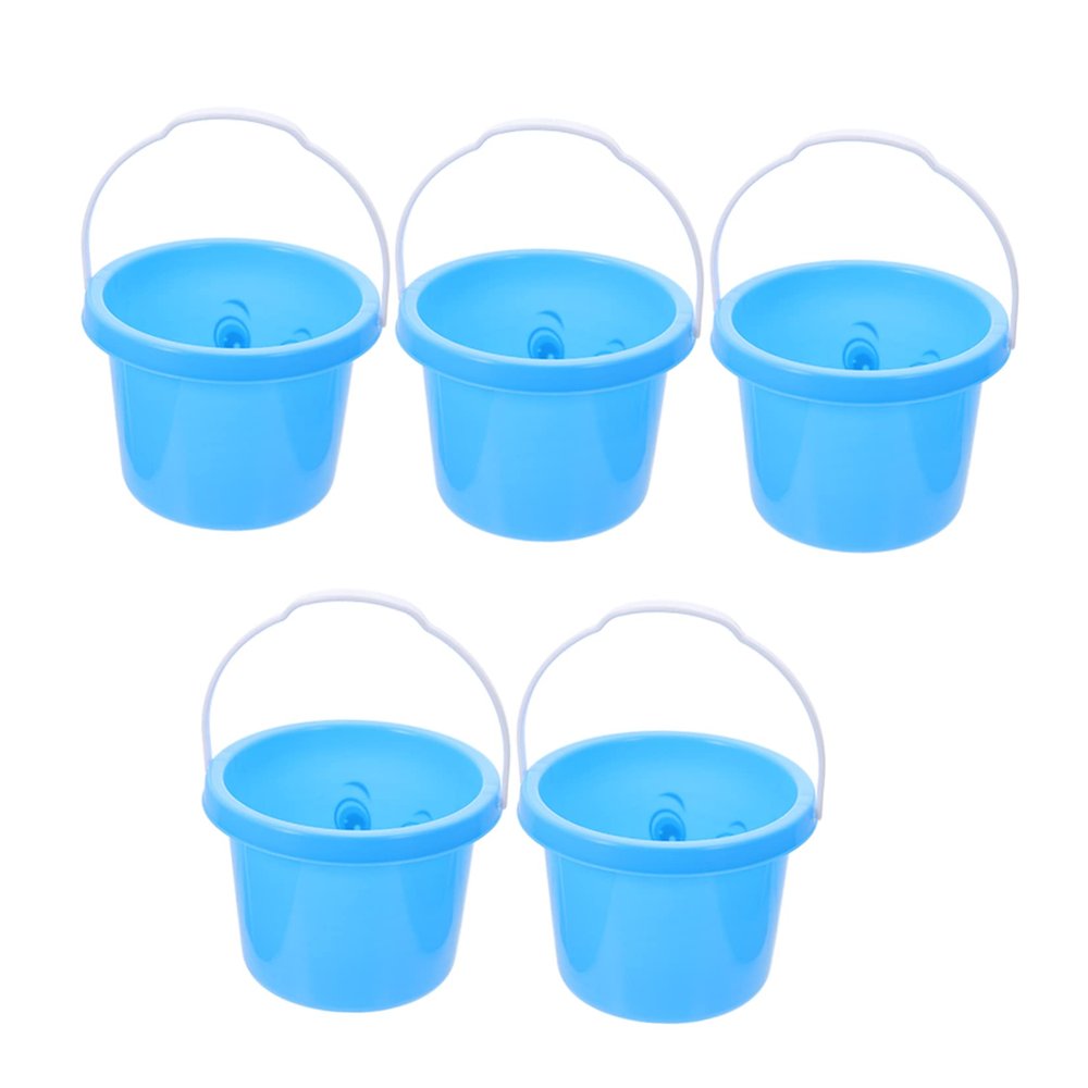Alasum 5Pcs Portable Small Sand Buckets for PP Material Sand Playing Tools Safe and Environmental Beach and Backyard for Creative Outdoor Fun