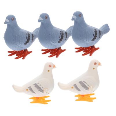 JOINPAYA 5Pcs Clockwork Pigeon Wind Up Playthings for Portable Educational Gifts Enhance Tactile Skills and Color Recognition Interactive Desktop Decor Random Color