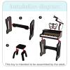 Meideh Piano Keyboard for Kids 3-6 - 37 Keys Electric Musical Keyboard with Microphone, Stand & Stool, Kids Learning Piano Toys for Beginners 3 4 5 6 Years Old Girls Boys Birthday Gift view 4