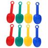 COOLHIYA 8pcs Beach Shovels Colorful Wear Resistant Plastic Sand Scoops for Ages Lightweight Cartoon Digging Tools for Outdoor Sand Play and Sandbox Fun view 1