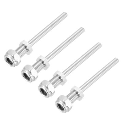 MECCANIXITY 3/16 Inch Diameter x 1.54 Inch Length 4 Set Landing Gear Axle Shaft Drive Axle with Nuts for RC Airplane