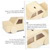 Abaodam 3pcs DIY Wooden Piggy Bank for Unfinished Smooth Wooden Coin Saving Boxes Safe Handcrafted Money Boxes for Creative Coloring and Craft Activities view 3