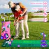Beautiq Toddler Golf Set with Shoulder Strap for Kids Ages 2-5, Portable Golf Clubs, Cart & Putting Mat - Indoor Outdoor Sports Toys -Pink view 3