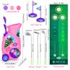 Beautiq Toddler Golf Set with Shoulder Strap for Kids Ages 2-5, Portable Golf Clubs, Cart & Putting Mat - Indoor Outdoor Sports Toys -Pink view 4
