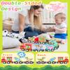 11 Pcs Magnetic Dinosaur Train Set Montessori Toys for 1 2 3 Years Old Toddlers Boys Girls, Wooden Dinosaur Preschool Learning Easter Basket Stuffers Sensory Toys Birthday Gifts Ages 1-3, 2-4 view 3