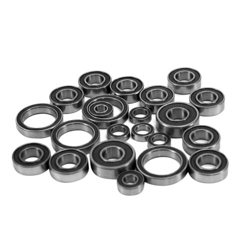 SAMNACXK Compatible with Kraton for Typhon for Senton for Outcast for Talion 1/7 for Mojave 1/8 RC Car Upgrade Parts 22pcs Sealed Bearing RC Car Upgrade Parts(Black)