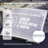 2025 Mahjong Card Sleeve Holder, Fit Large Print Size(6 1/8x4 3/4), Durable Protective Cover Holder, Clear Plastic Sleeves for American Mahjong Card, Mahjong Card Protector Set (Frosted-1Pack) view 2