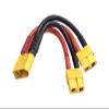 Xt60 Splitter 1 Male to 2 Female Harness Adapter Cable 12 AWG (100mm) for RC UAV Drone DIY Power Cord(1 Pack) view 1