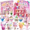 Cleboen Mini Dessert House DIY Toy Set, Making 24 Miniature Food Desserts, Resin & Clay Kitchen Play Food DIY Craft Kit for Kids Aged 8+, Ideal Girls Gift for Birthday Christmas, Not Edible view 1