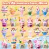 Cleboen Mini Dessert House DIY Toy Set, Making 24 Miniature Food Desserts, Resin & Clay Kitchen Play Food DIY Craft Kit for Kids Aged 8+, Ideal Girls Gift for Birthday Christmas, Not Edible view 2