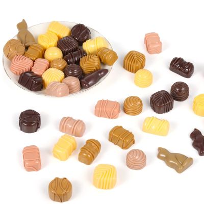 44 Pcs Fake Chocolate Models, Assorted Resin Chocolate Shapes & Colors for DIY, Pranks, and Photography