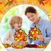 32 Sets Fall Thanksgiving Wreath Suncatchers Craft Kit DIY Window Stained Glass Effect autumn Wreath Paper Crafts Home School Classroom Decoration Kid Birthday Gift Creative Art Project Activity Game view 4