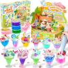 Cleboen Mini Drink House DIY Toy Set, Making 24 Miniature Food Drinks, Resin & Clay Kitchen Play Food DIY Craft Kit for Kids Aged 8+, Ideal Girls Gift for Birthday Christmas, Not Edible view 1