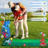 Beautiq Toddler Golf Set with Shoulder Strap for Kids Ages 2-5, Portable Golf Clubs, Cart & Putting Mat - Indoor Outdoor Sports Toys - Blue view 3