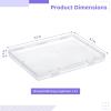 12 Pcs Clear Flat Breast Milk Organizers, 7.5 X 5.1 X 0.7 Inches Stackable Storage Trays for Freezer & Breastfeeding Bag Organization view 3