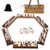 Jyquorp Rummy Cube 6 Player Edition with 6 Wooden Racks Trays 160 Numbers Rummy Tiles Set with Zippered Case Rummy Travel Game Set Classic Board Games for Family Adults Party view 1