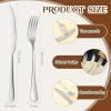 50 piece stainless steel Western style steak knife and fork cutlery set view 3