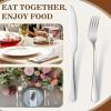 50 piece stainless steel Western style steak knife and fork cutlery set view 4
