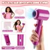 Hair Salon Toys for Girls 3-7, 19 Pcs Toddler Kids Beauty Salon Playset Pretend Play Hair Styling Set with Hair Tinsel Clip, Blow Dryer and Styling Accessories, Christmas Birthday Gifts for Girls view 3