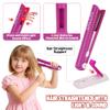 Hair Salon Toys for Girls 3-7, 19 Pcs Toddler Kids Beauty Salon Playset Pretend Play Hair Styling Set with Hair Tinsel Clip, Blow Dryer and Styling Accessories, Christmas Birthday Gifts for Girls view 4