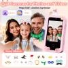 Kids Phone Toys for Girls Age 3 4 5 6 7 8 9, Touchscreen Dual Camera Toddler Learning Play Phone Christmas Birthday Gifts for Kids Age 3-9 with Music Player, Games view 3