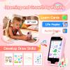 Kids Phone Toys for Girls Age 3 4 5 6 7 8 9, Touchscreen Dual Camera Toddler Learning Play Phone Christmas Birthday Gifts for Kids Age 3-9 with Music Player, Games view 4