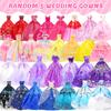 100 Pcs Doll Clothes and Accessories - 5 Wedding Gowns 10 Slip Dresses 2 Fashion Dresses 2 Tops 2 Pants 2 Bikini Swimsuits 10 Shoes and Accessories for 11.5 inch Dolls,Doll Dress up Toys for Girl Gift view 3