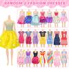 100 Pcs Doll Clothes and Accessories - 5 Wedding Gowns 10 Slip Dresses 2 Fashion Dresses 2 Tops 2 Pants 2 Bikini Swimsuits 10 Shoes and Accessories for 11.5 inch Dolls,Doll Dress up Toys for Girl Gift view 4