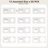 600-Piece Coin Clip Set, 12 Assorted Sizes, Clear 2 X 2 Coin Holders for Dollar, Penny, Quarter, Nickel, and Commemorative Coins view 3