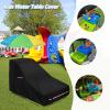 Kids Water Table Cover,Heavy Duty 600D Waterproof and Dustproof Toddler Water Play Table Cover,Compatible with Waterpark Wonders Two-Tier Water Table Black view 2