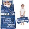 Personalized Toddler Nap Mat with Name  Custom Monogrammed Sleeping Bag with Pillow & Blanket for Kids  Soft, Roll Up Portable Nap Mats for Daycare, Preschool & Kindergarten view 1