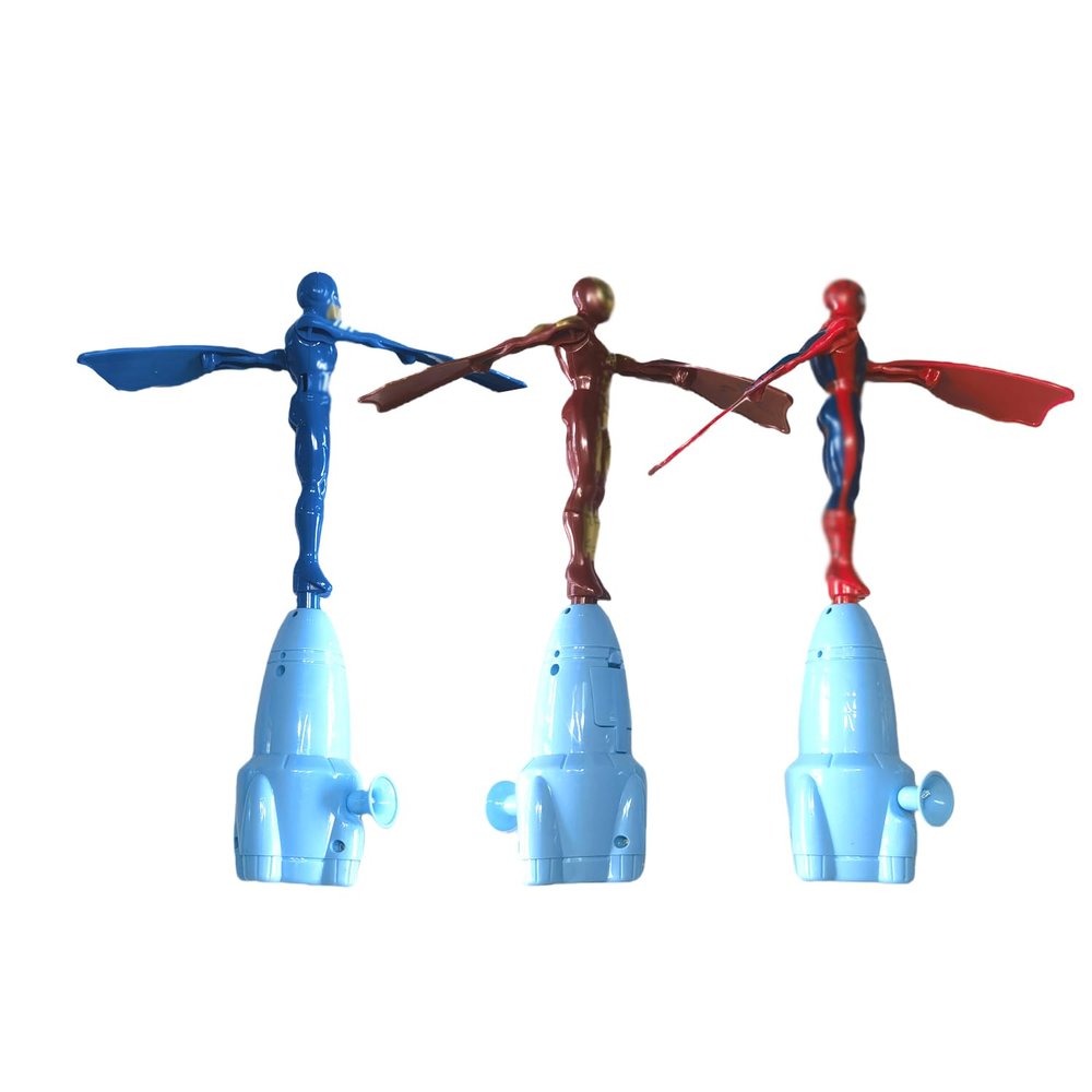 HENRYZH 3Pcs Super Hero Flying Toy Cool Drawstring Toy Boys and Girls Indoor and Outdoor Toys Outdoor Games Birthday