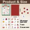 GYNNCRIO Merry Christmas Bingo Games for Adults, Winter Festival Bingo Card Game, for Family Friends, Holiday Party Activities Supplies, 03 view 2