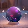 Crystal Ball Video Player, Crystal Ball with Digital Electronic Display, can Upload Videos and Photos (White) view 2