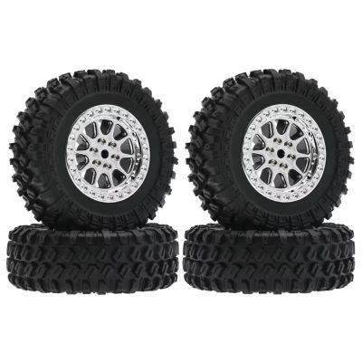 Rc car Tires Wheels Rims Compatible with MN D90 MN98 for MN99S for MN82 for WPL C14 C24 C34 B14 B24 RC Car Upgrade Parts Accessories 4pcs 70mm Tire Tyres Wheel(Silver)