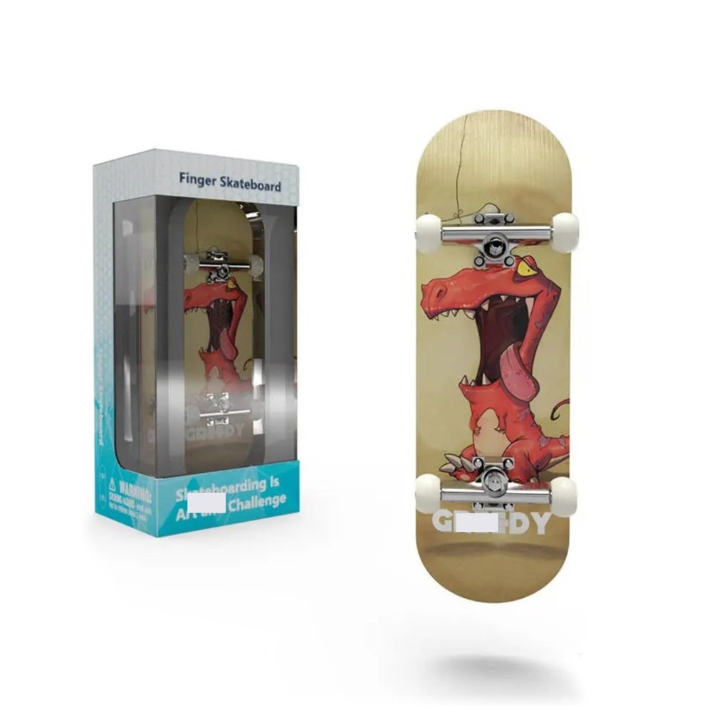 HTLNUZD 2025 New Professional Finger Skateboards - Fun Anti-Stress Sensory Mini Fingerboard Hobbies, Novelty Fidget Gifts for Stress Relief & Joy (Dinosaur)