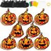 32 Sets Fall Halloween Pumpkin Suncatchers Craft Kit DIY Window Stained Glass Effect Halloween Pumpkin Paper Craft Home School Classroom Decoration Kid Birthday Gift Creative Art Project Activity Game view 1