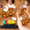 32 Sets Fall Halloween Pumpkin Suncatchers Craft Kit DIY Window Stained Glass Effect Halloween Pumpkin Paper Craft Home School Classroom Decoration Kid Birthday Gift Creative Art Project Activity Game view 4