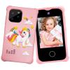 Kids Smart Phone, Christmas Birthday Gifts for Girls Age 3-12, 2.8" Touchscreen Toddler Learning Play Toy Phone with Dual Camera, Game, Music Player, 32GB Card Pink view 2