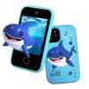 Kids Smart Phone, Shark Toys Phone for Boys 3-12 , Dual Camera, 2.8'' Touchscreen Kid Phones, Educational Toy for Toddler Kids Christmas Birthday Gifts, ABC Learning, Habit Tracker 32 GB Card Blue view 1