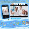 Kids Smart Phone, Shark Toys Phone for Boys 3-12 , Dual Camera, 2.8'' Touchscreen Kid Phones, Educational Toy for Toddler Kids Christmas Birthday Gifts, ABC Learning, Habit Tracker 32 GB Card Blue view 4