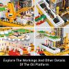 AOUHMN Offshore Oil Platforms Model Kit with LED Lights, Building Set for Aldults, 3,271-Piece, Oil Rig Model Engineering Project Toy for Imaginative, Team Play, Cool Science Gift for Men & Women view 3