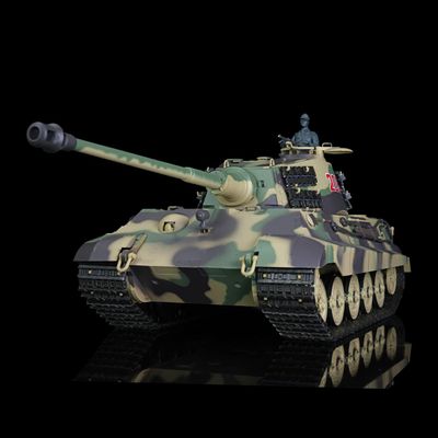 TOUCAN RC HOBBY Pro.Edition RTR Henglong 1/16 TK7.0 Plastic German King Tiger Barrel Recoil RC Tank Model 3888A BB Airsoft Smoke Effect IR Battle with Sticter
