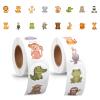 1000pcs Jungle Animal Stickers, 1.5in Cute Wild Zoo Animal Reward Stickers Roll with 16 Style Safari Farm Decal Classroom Incentive Supplies for DIY Crafts Envelopes Water Bottles view 1