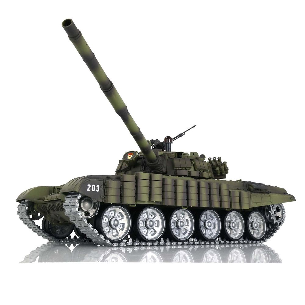 TOUCAN RC HOBBY Pro.Edition RTR Heng Long T72 RC Tank 3939 360 Turret 1:16 TK7.0 Metal Tracks Linkages Red Eye BB Airsoft Smoke Effect IR Battle with Sticter