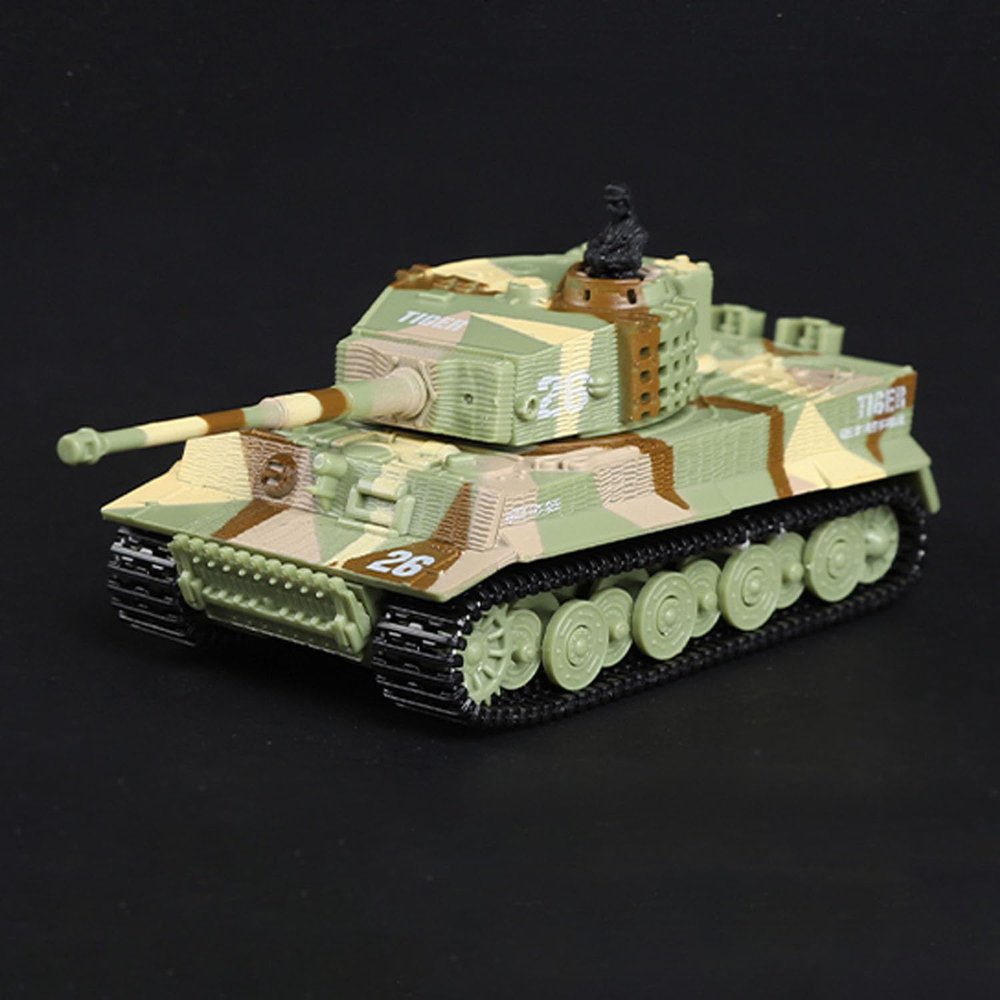 TOUCAN RC HOBBY RC Assembled Tank 1/72 German Tiger RTR Mini Tank Turret Turn 360Gift for Kid for Ages 14+
